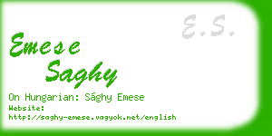 emese saghy business card