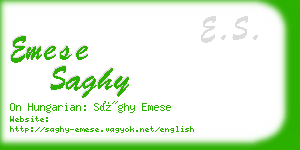 emese saghy business card